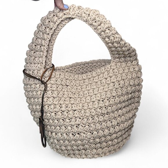 JW ANDERSON Handbags - JW ANDERSON Large Popcorn Basket Woven Tote - Natural NWT